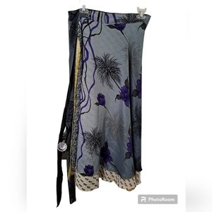 Darn Good Yarn Sari XL reversible silk wrap skirt